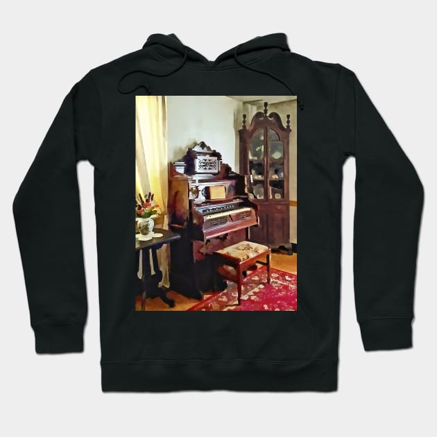 Music - Organ in Victorian Parlor With Vase Hoodie by SusanSavad